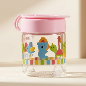 Mini Cam Mama Kavanozu – Mavi ve Pembe Kapaklı | Bebek Ek Gıda Saklama Kabı
