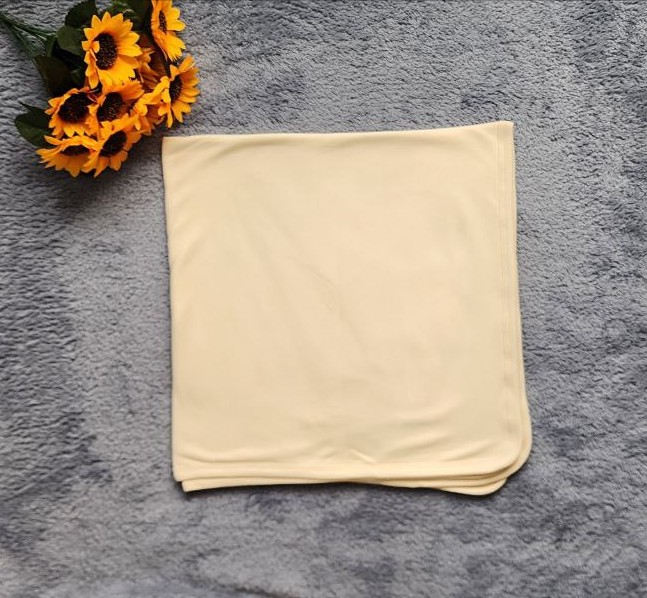 Çift Kat %100 Pamuk Bebek Battaniyesi | 80x80 cm | Nefes Alabilen, Yumuşak ve Doğal Kumaş (Krem Rengi)
