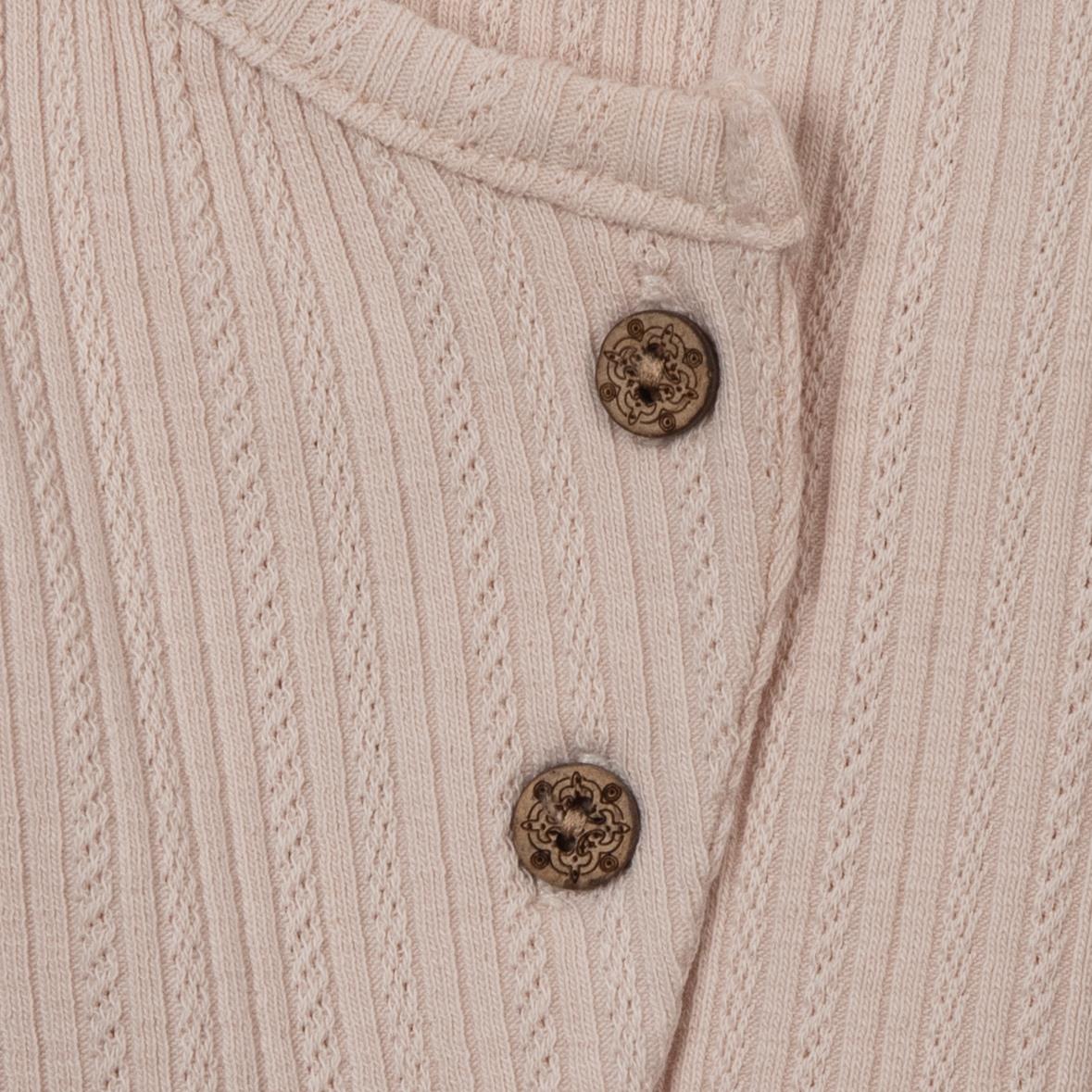 Fitilli Yan Düğmeli Kız Bebek Tulum | Ayaklı, Yumuşak Dokulu ve Konforlu - Görsel 3