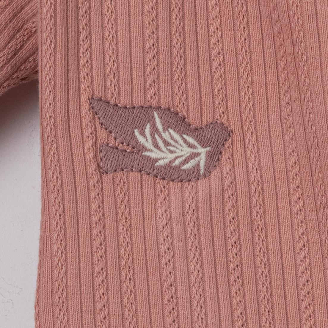 Fitilli Yan Düğmeli Kız Bebek Tulum | Ayaklı, Yumuşak Dokulu ve Konforlu - Görsel 4